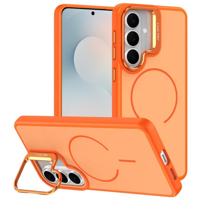 OEM - Mobilskal för Samsung Galaxy S26 Magnetiskt PC + TPU med Kickstand - Orange