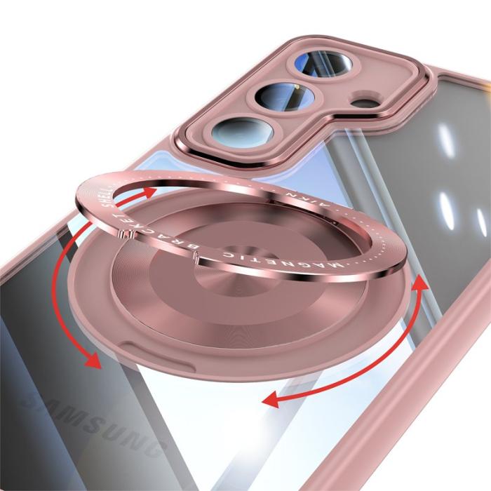 OEM - Mobilskal för Samsung Galaxy S26 Magnetiskt PC + TPU med Kickstand - Rosa