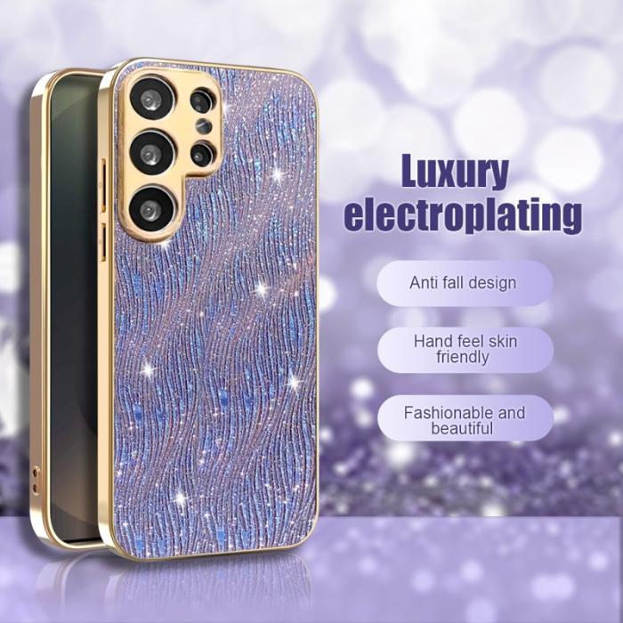 OEM - Mobilskal för Samsung Galaxy S26 Ultra Elektropolerad PU + TPU - Lila