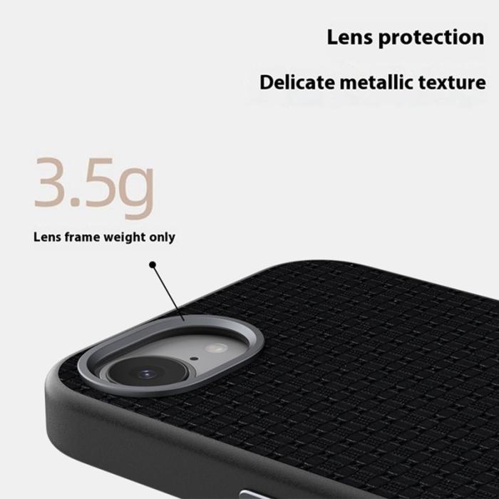 ABEEL - ABEEL Mobilskal till iPhone 16e MagSafe Äkta Läder Micro-Prägling Brun