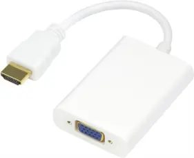 UTGATT1 - DELTACO HDMI till VGA och ljud-adapter 0.2m - Vit