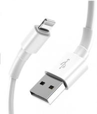 SiGN - Lightning USB-A till Lightning kabel 5V 2.1A 1m - Vit