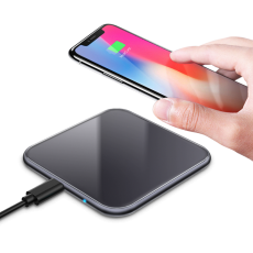 SiGN - SiGN Tr&aring;dl&ouml;s Snabbladdare f&ouml;r iPhone & Android, 15W - Svart