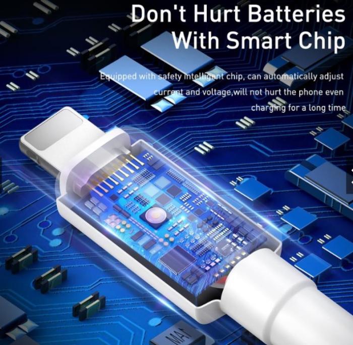 SiGN - Lightning USB-A till Lightning kabel 5V 2.1A 1m - Vit