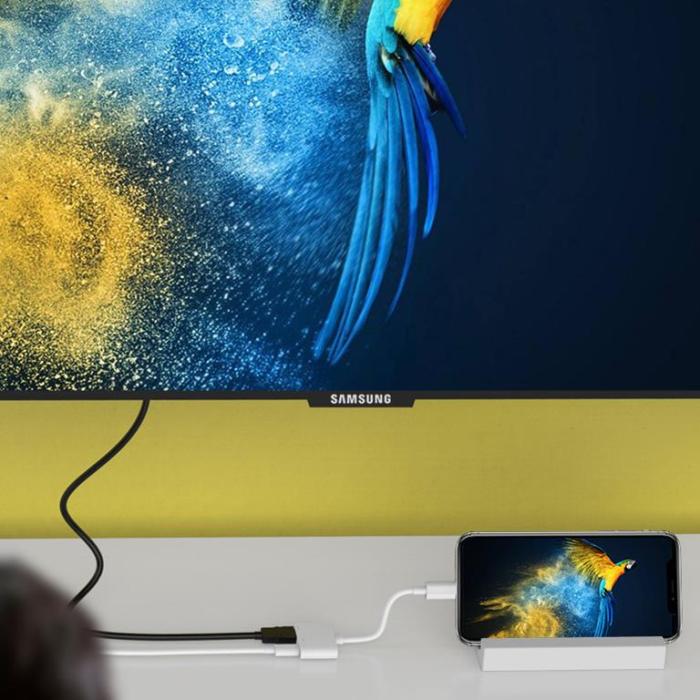 OEM - Lightning till HDMI Adapter 5V 1A - Vit
