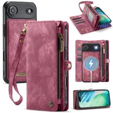 Caseme - CASEME 008 iPhone Air Pl&aring;nboksfodral i Konstl&auml;der med - R&ouml;d