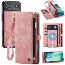 Caseme - CASEME 008 iPhone Air Pl&aring;nboksfodral i Konstl&auml;der med - Rosa