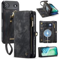 Caseme - CASEME 008 iPhone Air Pl&aring;nboksfodral i Konstl&auml;der med - Svart