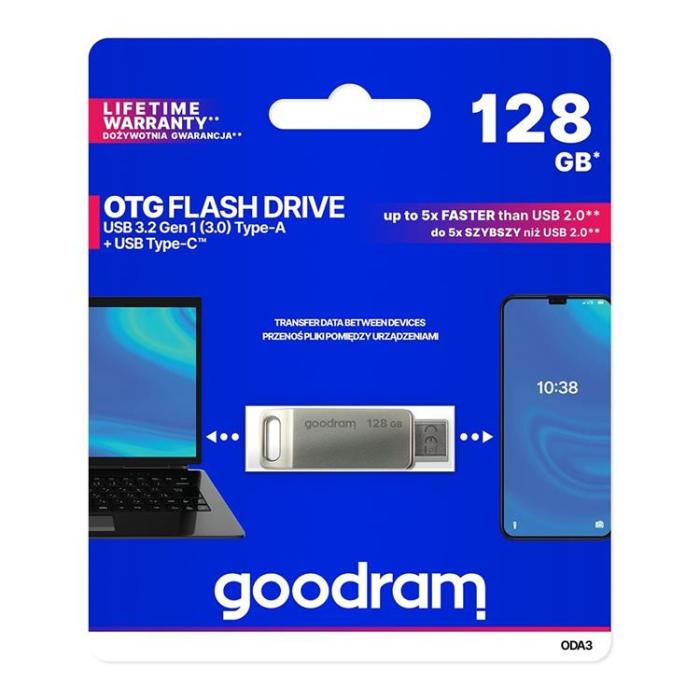 OEM - GOODRAM Pendrive 128 GB USB 3.2 Gen 1 OTG USB/USB Typ-C