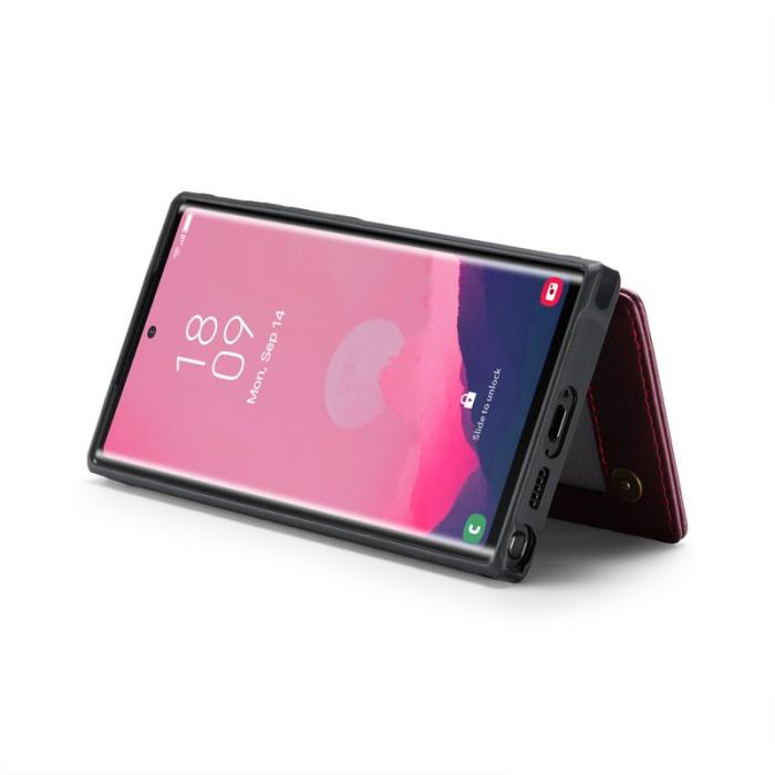 Caseme - CASEME C22 Samsung Galaxy S25 Ultra Fodral Konstläder Röd
