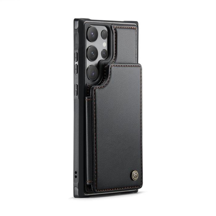 Caseme - CASEME C22 Samsung Galaxy S25 Ultra Fodral Konstläder Svart