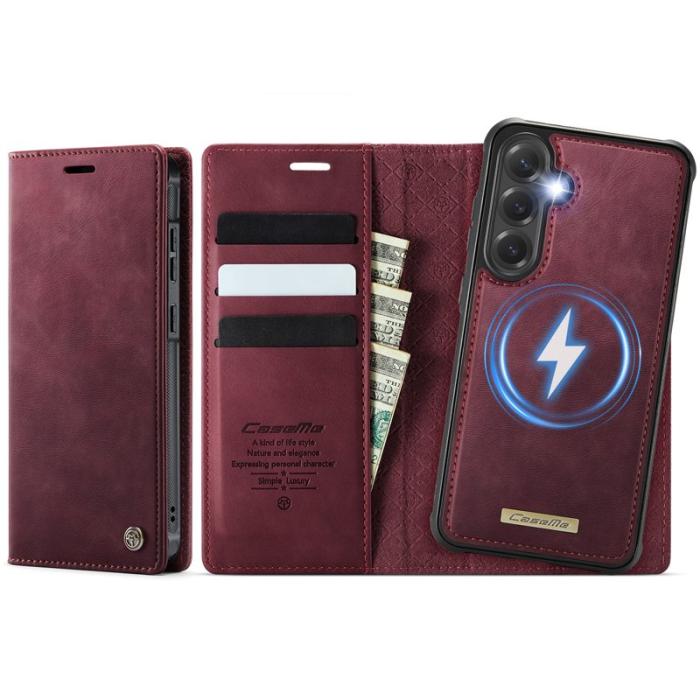 Caseme - CASEME C49 Fodral för Samsung Galaxy S23 FE MagSafe Röd