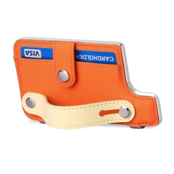 A-One Brand - Korthållare Kickstand PU-läder - Orange