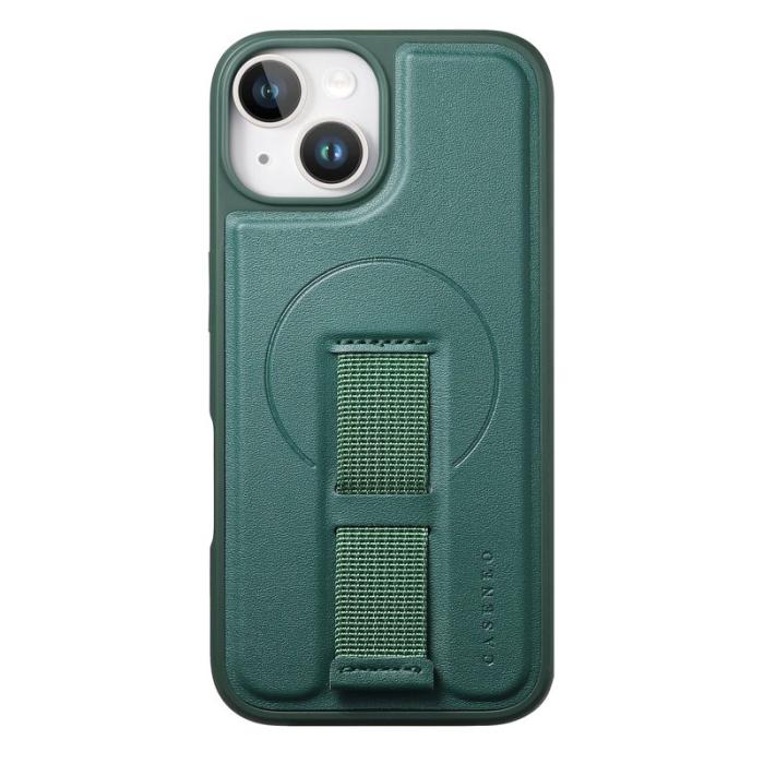 CASENEO - CASENEO iPhone 15 Plus / 14 Plus Fodral - KonstLäder + PC - Grön