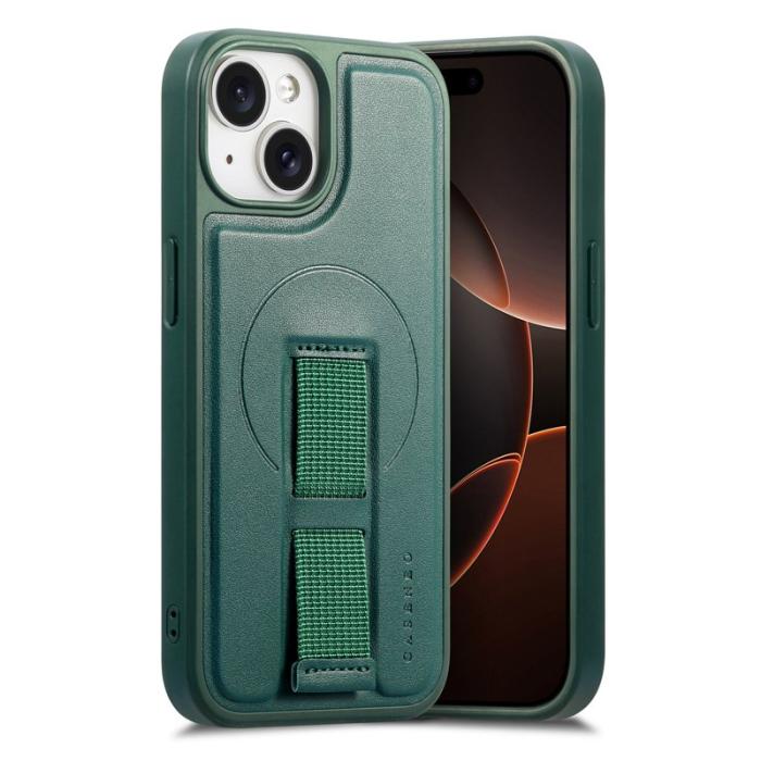 CASENEO - CASENEO iPhone 15 Plus / 14 Plus Fodral - KonstLäder + PC - Grön