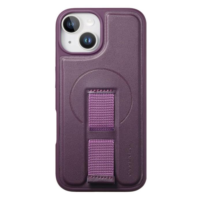 CASENEO - CASENEO iPhone 15 Plus / 14 Plus Fodral - KonstLäder + PC - Lila