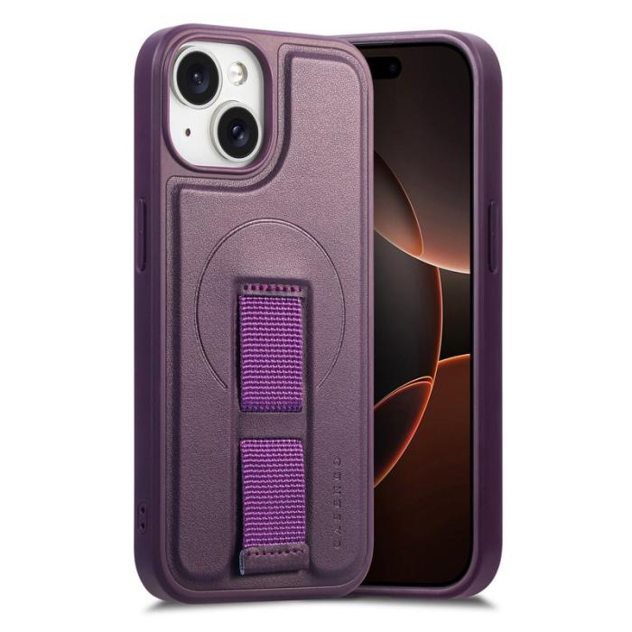 CASENEO - CASENEO iPhone 15 Plus / 14 Plus Fodral - KonstLäder + PC - Lila