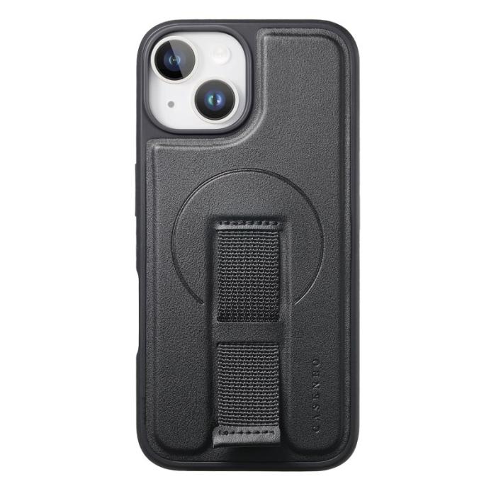 CASENEO - CASENEO iPhone 15 Plus / 14 Plus Fodral - KonstLäder + PC - Svart