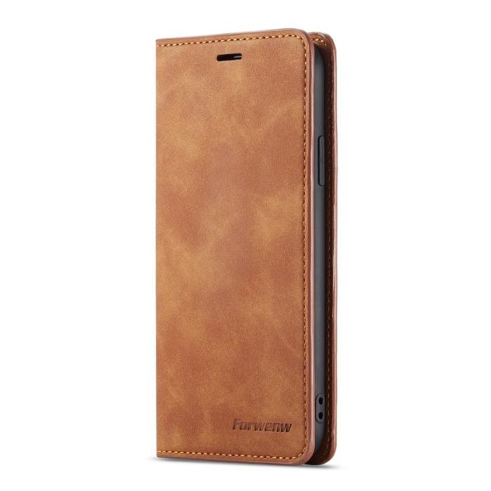FORWENW - FORWENW Fantasy Series iPhone XS Plånboksfodral Konstläder - Brun