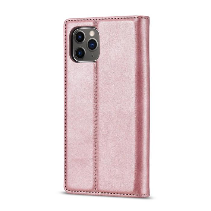 LC.imeeke - LC.IMEEKE iPhone 11 Pro Max Plånboksfodral Konstläder - Roséguld