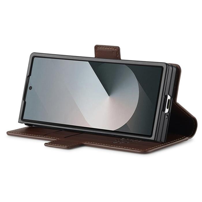 LC.imeeke - LC.IMEEKE L1 för Samsung Galaxy Z Fold5 Plånboksfodral Konstläder - Brun