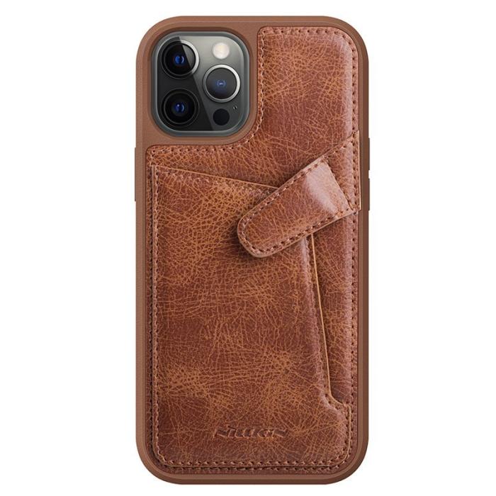 Nillkin - Nillkin Aoge Äkta Läder Fodral iPhone 12 mini - Brun