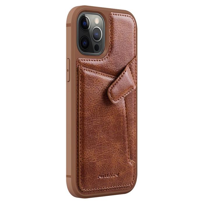 Nillkin - Nillkin Aoge Äkta Läder Fodral iPhone 12 mini - Brun