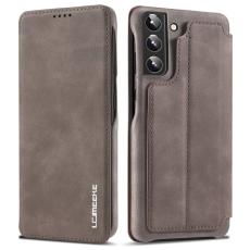 LC.imeeke - LC.IMEEKE Samsung Galaxy S22 Fodral - KonstL&auml;der - Brun