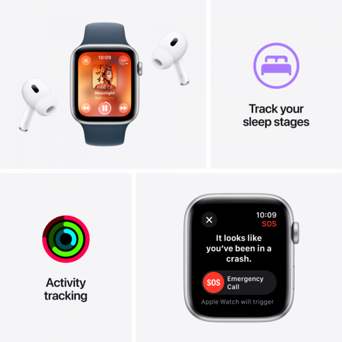 Apple - Apple Watch SE GPS 40mm Midnight Sport Loop