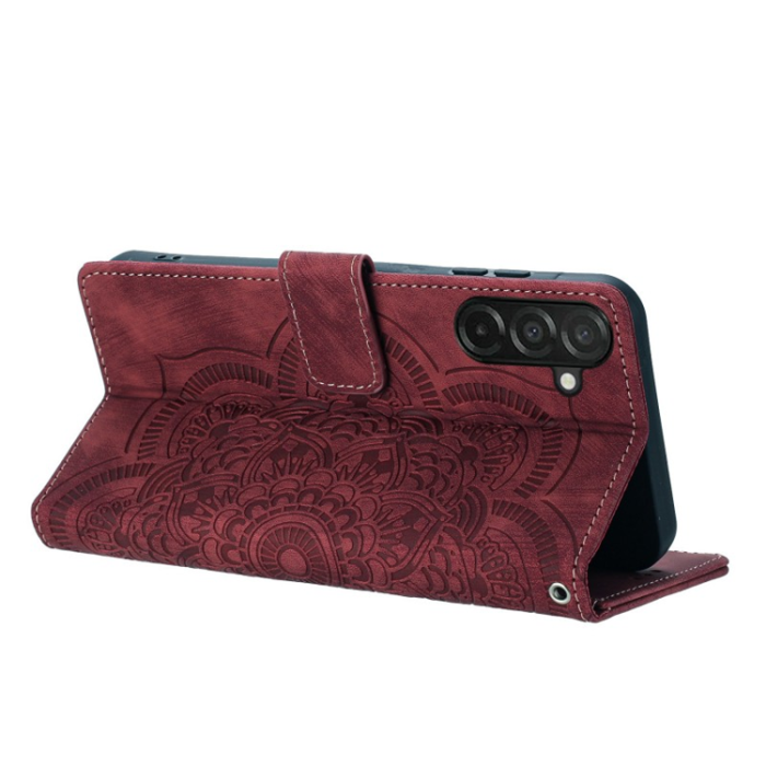WANLONFENG - WANLONFENG Galaxy A17 Plånboksfodral med 2Pcs Härdat Glas MTL