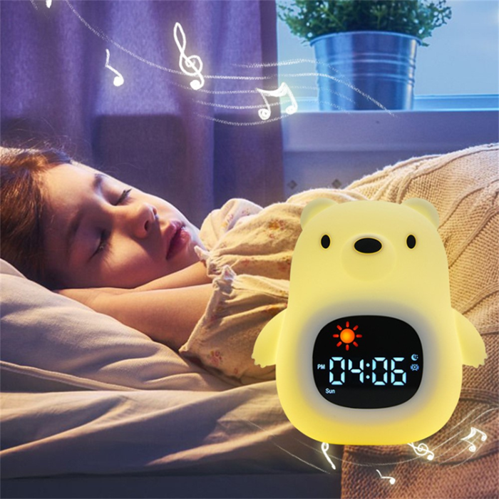 OEM - Väckarklocka med Nattlampa White Bear Tappkontroll JL-821