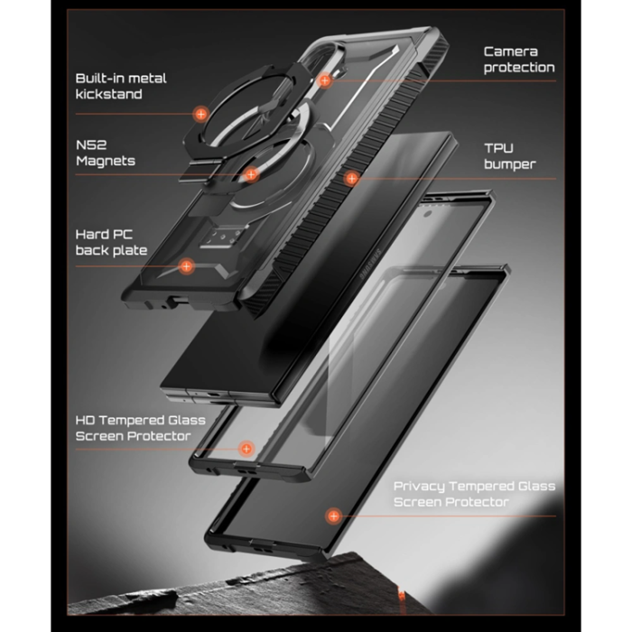 SupCase - [2-Pack] SupCase Mobilskal Magsafe För Galaxy Z Fold 8 UB Grip - Svart
