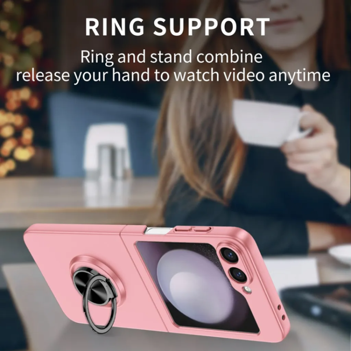 Taltech - Galaxy Z Flip 6 5G Mobilskal Ringhållare - Rosa