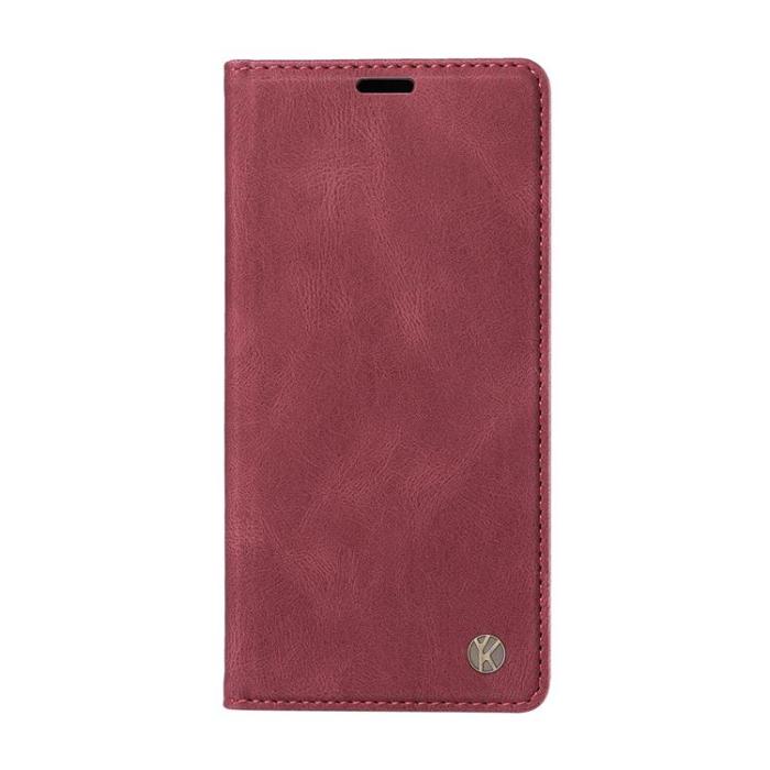 YIKATU - YIKATU Xiaomi 17 Pro Max Plånboksfodral Skin Touch - Vinröd