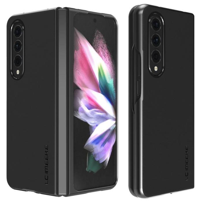 LC.imeeke - LC.IMEEKE Galaxy Z Fold 4 Skal TPU-ram Läder - Svart