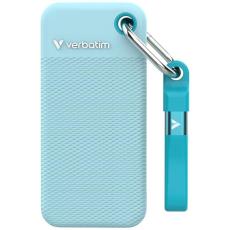 Verbatim - Verbatim Extern h&aring;rddisk Pocket SSD 2TB USB-C 3.2 Gen 2 - Svart/Polarbl&aring;