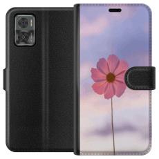 iSecrets - Plånboksfodral till Motorola Moto E22i med Rosa blomma