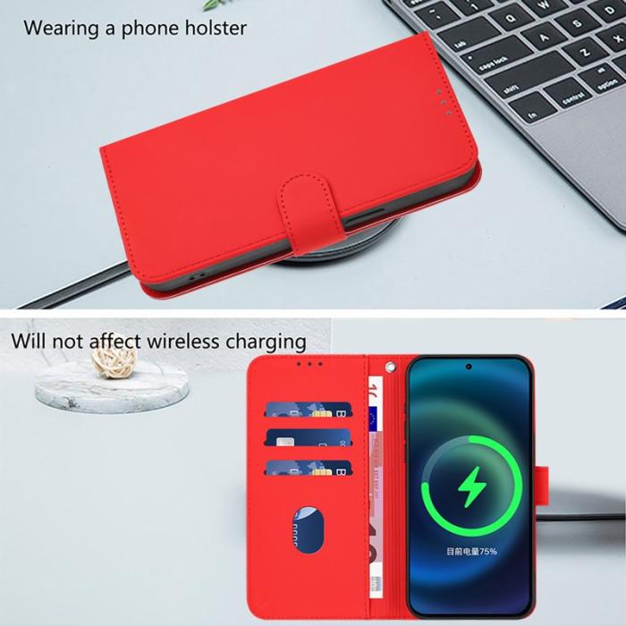 OEM - Samsung Galaxy S26 Ultra Fodral Konstläder Solid Color - Klar Röd