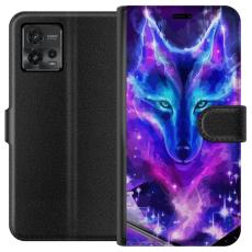 iSecrets - Plånboksfodral till Motorola Moto G72 med Neon Varg