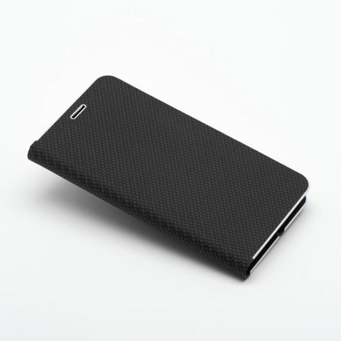 OEM - iPhone 16 Plånboksfodral Luna Carbon - Svart