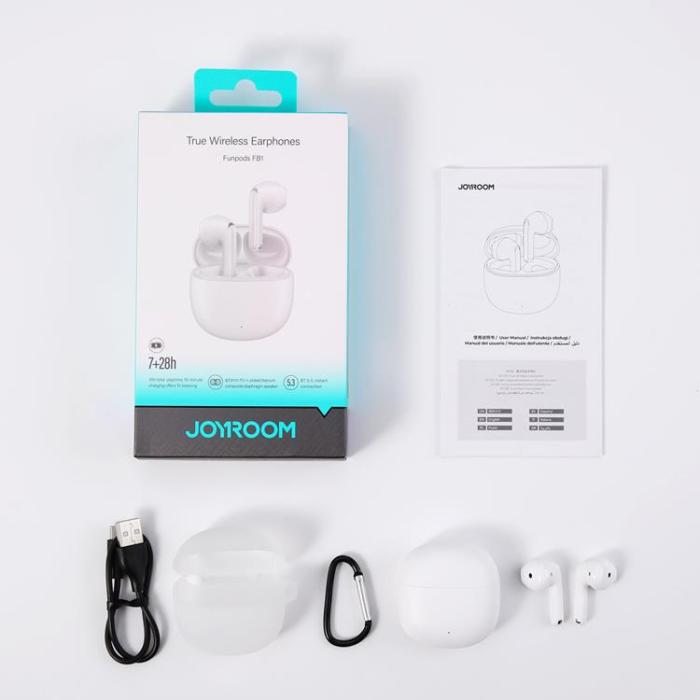 Joyroom - Joyroom TWS Bluetooth 5.3 Trådlösa Hörlurar - Vit