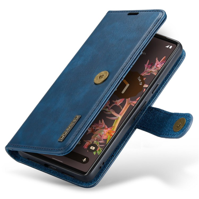 DG.MING - DG.MING Google Pixel 7A Plånboksfodral Äkta Läder 2-i-1 - Blå