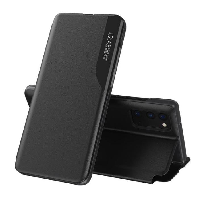 Ruhtel - Eco Leather View Fodral Galaxy A32 - Svart