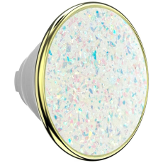 PopSockets - PopSockets PopTop Luxe Enamel Opal Mobilgrip och Stativ - Vit