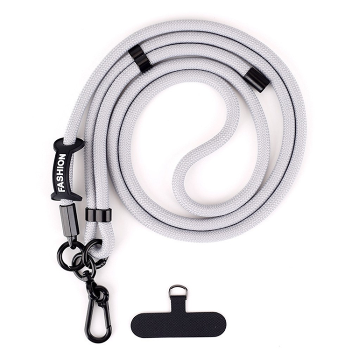 A-One Brand - Crossbody Mobilrem Lanyard Justerbar 7mm - Grå