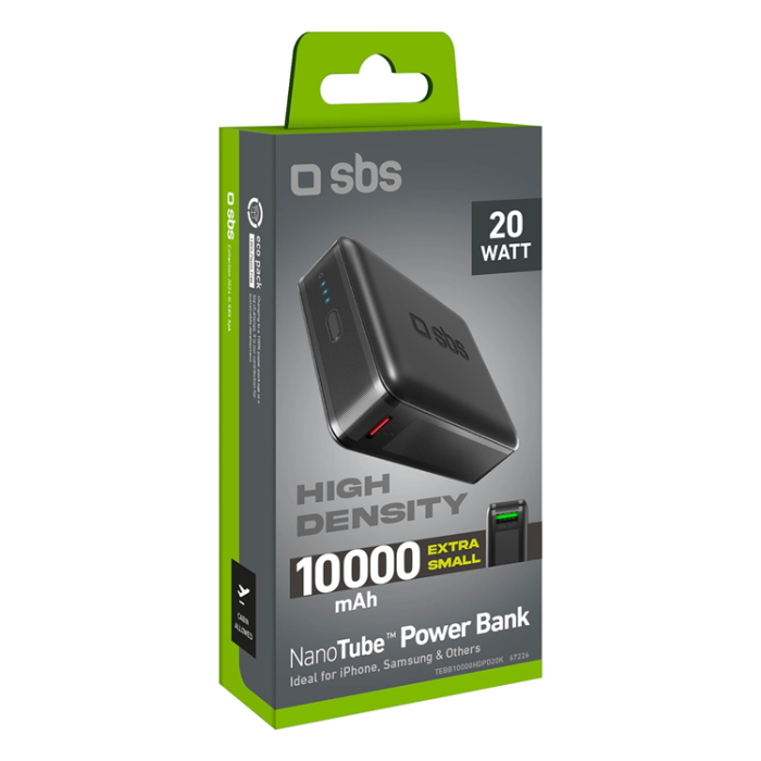 SBS - SBS PowerBank 10000 mAh 20W - Svart