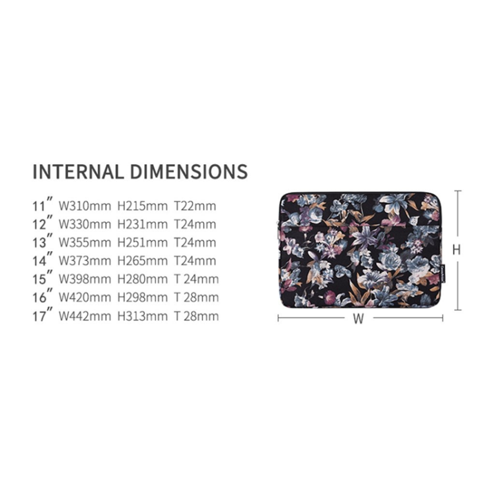 CANVASARTISAN - CANVASARTISAN Datorfodral 13'' Watercolor Flower Pattern H2-11