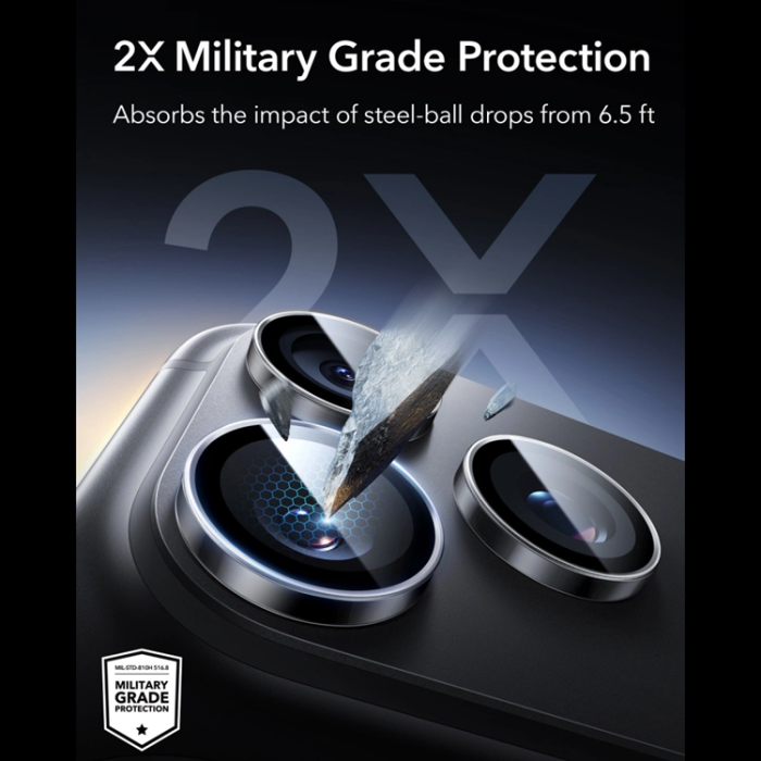 Tech-Protect - ESR Härdat Glas Kameraskydd för iPhone 18 Pro/18 Pro Max Armorite