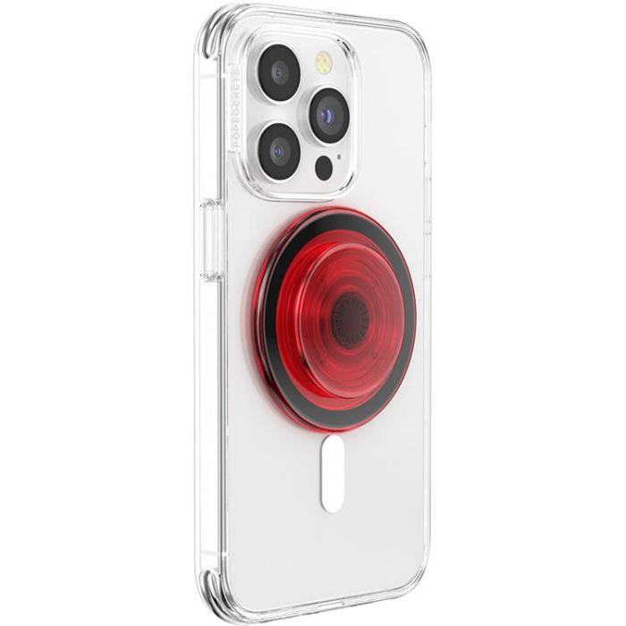 PopSockets - POPSOCKETS PopGrip för Magsafe - Danger Röd Transparent
