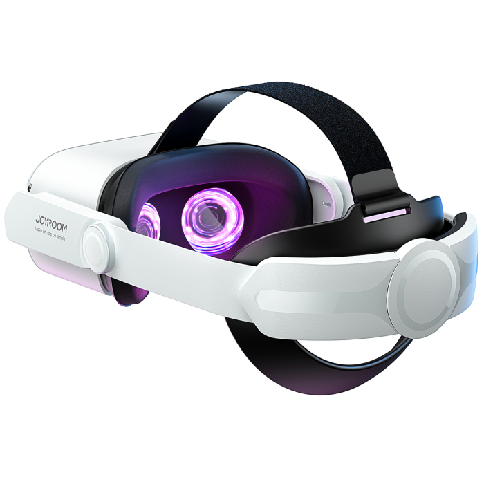 UTGATT1 - Joyroom Justerbart huvudband for Oculus Quest 2 - Vit